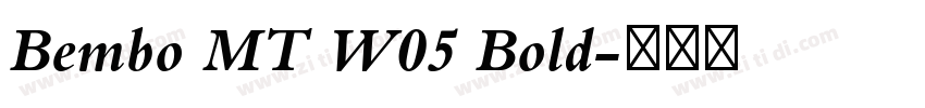 Bembo MT W05 Bold字体转换